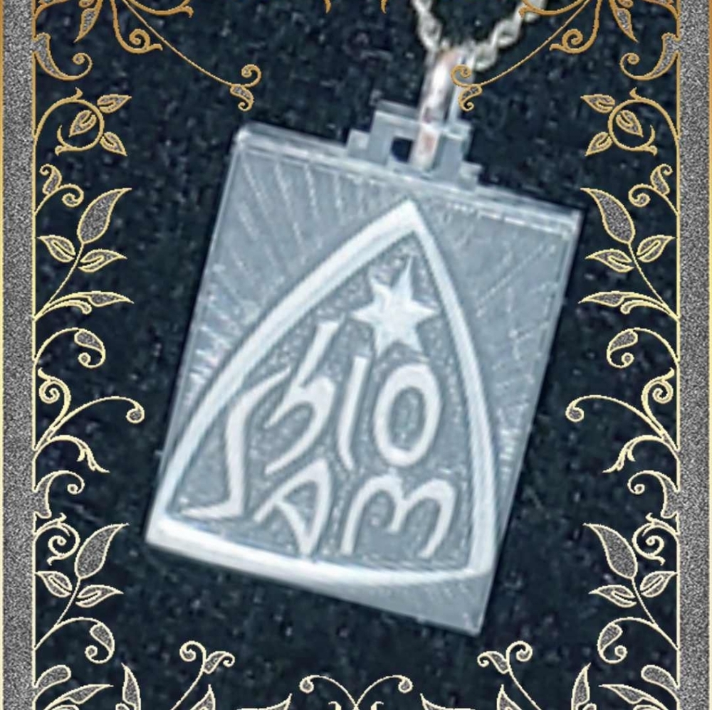 Vintage Peace Shalom Reversable Necklace Pendant